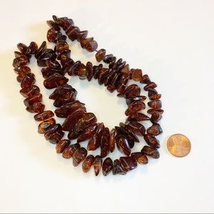 Vintage Jewelry - Vintage Raw Amber Nugget Chunky Necklace Estate Vintage Jewelry - Vintage Raw Amber Nugget Chunky Necklace Estate